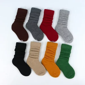 School Children Candy Color Slouch Socks Cotton Girls Fashion Long Kids Slouch Socks