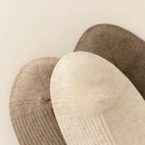 Seamless Double Needle Socks 200-pin Boneless Cotton Men’s Autumn Winter Mid-barrel Antibacterial Breathable
