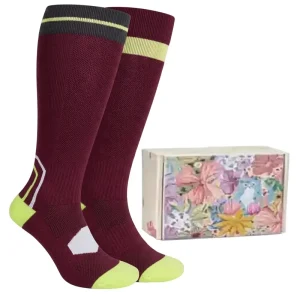 Seamless Knee Sports Socks for Youth Adults Cotton Bamboo Fiber Anti Bacterial Quick Dry Autumn Crew Socks for Outdoor Sports