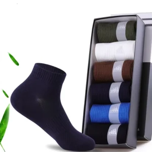 Seamless Summer Blended Net Surface Breathable Thin Boat Socks with High Elastic Mouth Men’s Bamboo Ankle Socks