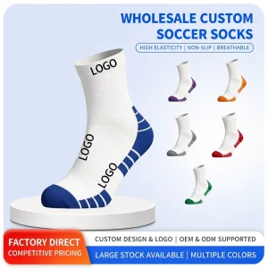 Seasons Cuff Knitted Knee Sports Socks Towel Bottom Breathable Antibacterial Yarn Free Custom Logo Sample Support