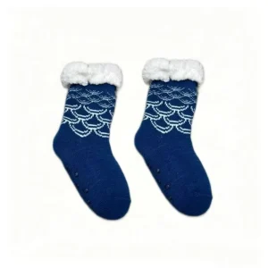 Sherpa Lined Crew Anti Slip Breathable Cute Indoor Socks for Girls Winter Essential Vibrant Polar Bear Cartoon