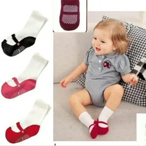 Shoe Style Cotton Princess Dress Newborn Anti Slip Socks for Babies