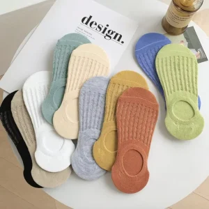 Simple All match Thin Section Hole Socks Women’s Cotton Mesh Shallow Mouth Invisible Boat Socks