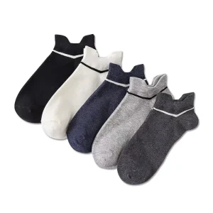 Simple Design Fashion Unisex Ankle Plain Socks Custom Logo Socks Breathable Stocking Ankle Men Socks
