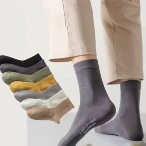 Simple Style Breathable Custom Knitted Design Spring Socks Casual Men Cotton Crew Solid Color Men’s Crew Dress Socks