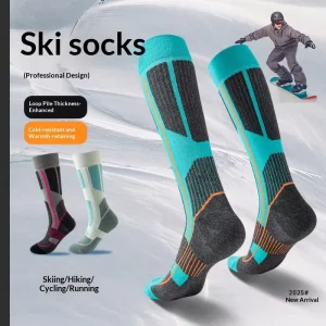 Ski Socks Crew ODM Women Men Children Winter Skiing Snowboarding Thickened Warm Professional Sports Compression Calf Length