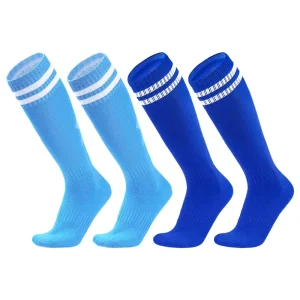 Soccer Socks Stripe Knee High Softball Baseball Team Sports Socks Breathable Football Socks for Men Women