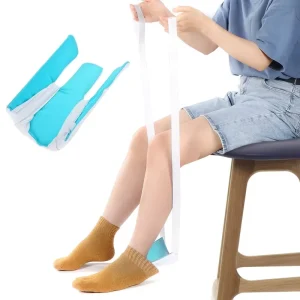 Sock Threader Sock Aid Tool Easy on & Off Stocking Slider for Elderly Socks Helperwith Adjustable Cords Without Bending