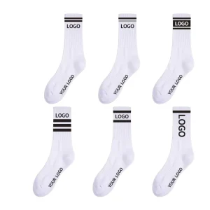 Socks Manufacturer Custom Men’s Crew Cotton White Fashion Men’s Sports Basketball Socks
