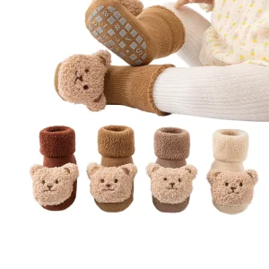 Socks Pantyhose Tights 3D Cartoon Bear Baby Socks Body Stocking Kids Socks Shiny Pantyhose Pilates Grip Girl Socks