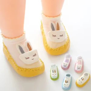 Socks Spring Summer Autumn Children’s Floor Shoes Socks Cotton Infant Non Slip Soft Soled Cute Cartoon Jacquard Thin