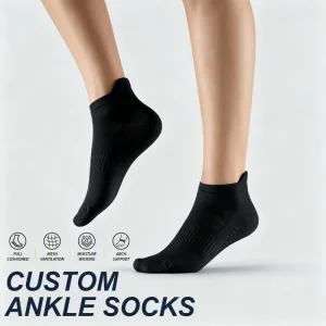 Soft Elastic Low Ankle Running Sport Socks Breathable Non Blister Gym Socks Men Custom Logo Printed Socks