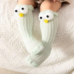 Soft Toddler Knee High Socks for Boys and Girls Funny Big Eye Tube Socks Infant Kids’ Tall Stockings Baby Socks