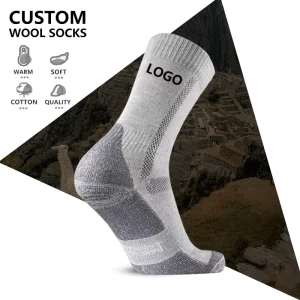 Soft Warm Merino Wool Socks Winter Thermal Thick Socks Breathable Sports Nonslip Socks