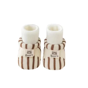 Soft Warm Winter Toddler Shoes Plaid Cute Casual Baby Shoes Cloth Bottom Cotton Comfortable Non slip for Closure Floor Socks