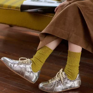 Soft Wool Socks Knitted Warm Women’s Simple Solid Color Socks Outing Short Socks Women