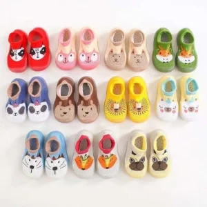 Soft soled Cotton Upper TPR Outsole Breathable Non slip Anti abrasion Cartoon Pattern Baby Toddler Shoes Spring Autumn Unisex