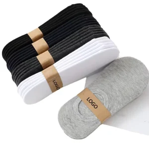 Solid Color Anti-Slip Men’s Dress Socks Low Cut No Show Design Disposable Daily Business Green Blue White Print
