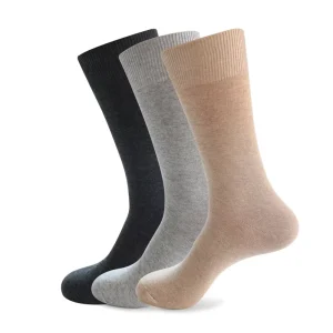 Solid Color Anti-bacterial Work Sox Custom Formal Crew Socks Business Men Bamboo Socks