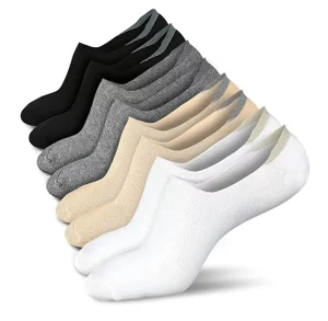 Solid Color Nonslip Knitted Invisible Boat Socks Low Cut for Men and Women No Show Technique