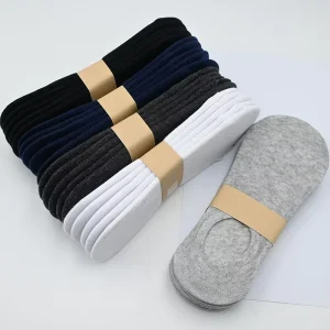 Solid Color Plain Anti Slip Low Cut No Show Invisible Women Dress Socks