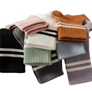 Solid Color Women’s Mid-Calf Cotton Yoga Socks Anti-Slip Anti-Odor Athletic Socks