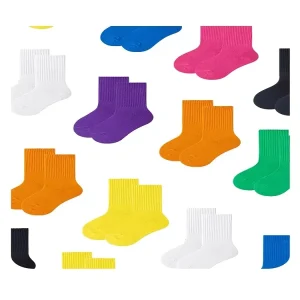 Solid Colors Toddler Baby Cotton Kids Extra Long Slouch Socks Kids Birthday Socks for Girls Boys