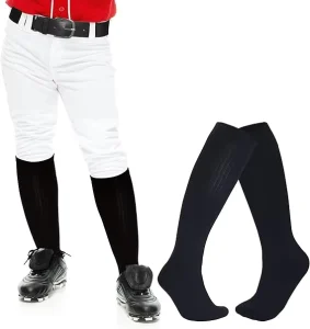 Solid Sports Rugby Soccer Over Knee High Socks Unisex Baseball Softball Socks