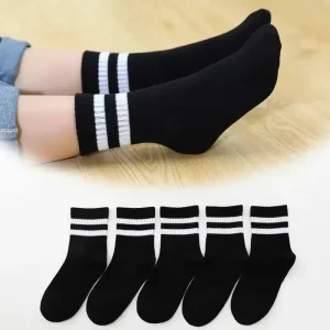 Sourcing Pure Colour Soft Breathable Cotton Kids School Socks Girls Boys Casual Grey Black White Sports Children’s