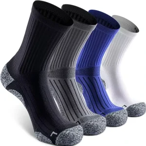 Sport Cushioned Compression Mid Crew Socks for Youth Women Men Running Socks for Adults