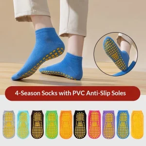 Sport Grip Socks ODM for Kids Playground Trampoline and Indoor Activities High Grip Ankle Socks