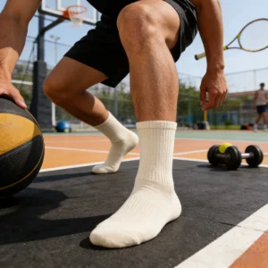Sport Mens Supima Cotton Socks Standard Thermal Crew Cozy Comfortable Casual Anti Bacterial Anti Slip Daily Solid Pattern