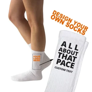 Sport Sock Manufacturers Custom Unisex Athletic Sock With Design Logo Sport Crew Sock