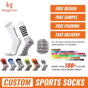 Sports Anti Slip Soccer Socks Modern Cotton Football Stockings With Jersey Accessories for Courtyard Use