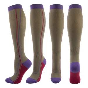 Sports Compression Socks for Football Anti Fatigue Pain Relief Solid Black Compression Socks