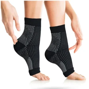Sports Crew Compression Socks Exposed Toe Ankle Heel Anti-Fatigue Breathable Unisex Autumn Socks