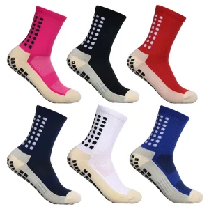 Sports Crew Socks Non Slip Basketball and Football with Custom Logo on Cuff Knitted for Spring Season