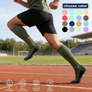 Sports Socks Compress Compression Socks Knee High Elasticity Design Logo Knitted Cotton Workouts Men Custom Socks