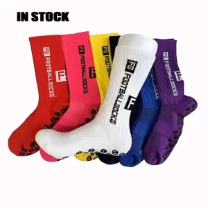 Sports Socks in Stock High Quality Design Grip Socks Soccer Anti Slip Athletic Football Socks
