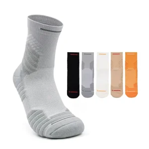 Sporty Adult Outdoor Cotton Performance Cushion Terry Bottom Padded Crew Custom Sport Sock Basketball Socks