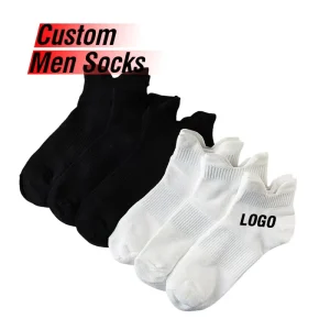 Sporty No Show Ankle Socks Breathable Cotton Thick Terry for Basketball Running Low Cut Athletic Custom Sports Socks