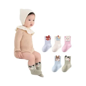 Spring Autumn Winter Children’s Socks Class Boys Girls Baby Mid tube Cotton Cartoon Boneless HY 2542 Cub Diary Needle Detection