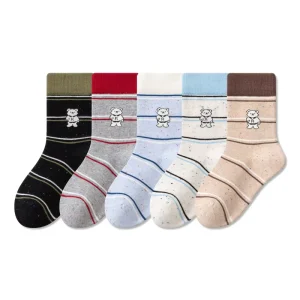 Spring Autumn Winter Children’s Socks Class Boys Girls Baby Zhuji Mid-Tube Cotton Socks Boneless Cartoon HY 2529 Needle