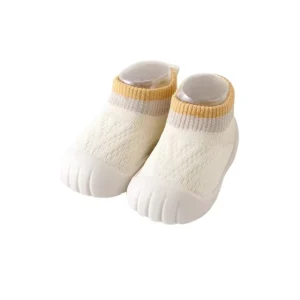 Spring Baby Toddler KANGJIN TPE Eco Friendly Breathable Crew Non Slip Soft Knitted Socks Shoes