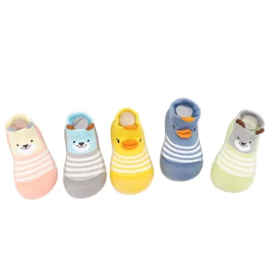 Spring Breathable Ankle Casual Floor Socks For Boys And Girls Soft Soled Shoes For Babies