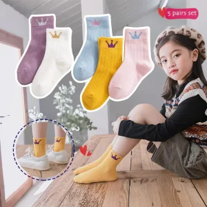 Spring Children’s Socks Girls Mid-tube Kids Socks Cotton Comfortable Sports Jumping Girls Boys Baby Socks