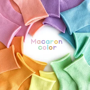 Spring Macaron Color Kids Baby Unisex Combed Cotton Skin Friendly Baby Socks