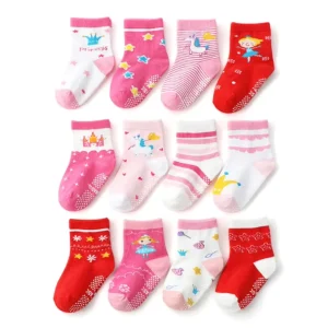 Spring New Breathable Crew Cartoon Children’s Socks Non Slip Indoor Glue Floor Unisex Custom Logo Kids Socks