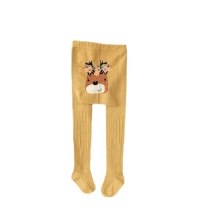 Spring New Release Cute Cartoon Combed Cotton Pantyhose for Boys Knitted Casual Logo Pattern Leggings Socks for Baby Dance